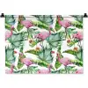 Bladeren - Flamingo - Jungle Wandkleed katoen klein -zz3d