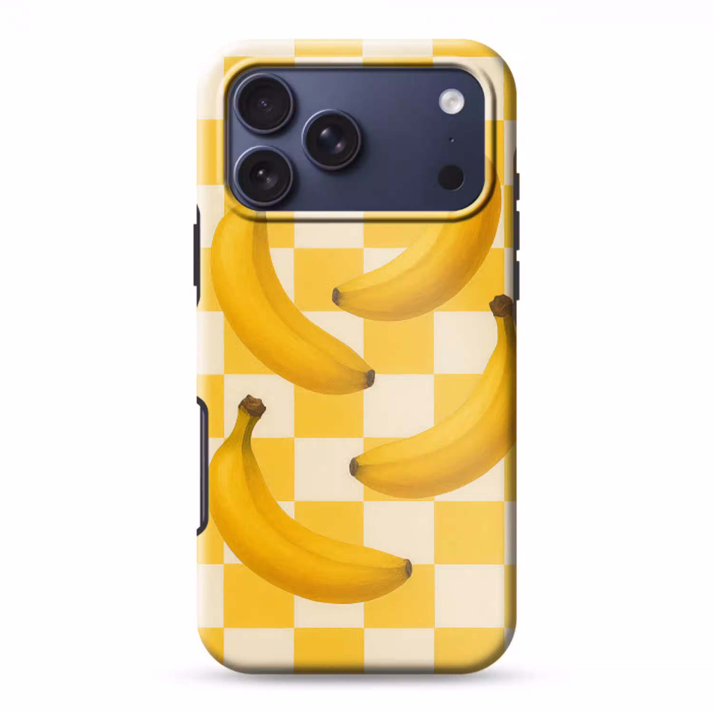 Bananen - Geel - Geblokt Toughcase MagSafe Apple iPhone 17 Pro Max klein -3d