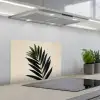 Palmblad - Donkere bladen - Subtiel keuken achterwand spatscherm klein -3d_schuin
