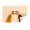 Illustratie - Mokken - Proosten - Bruin Muursticker klein -3d