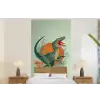 Dino - Bladeren - Grafisch - Groen fotobehang vinyl groot -bed