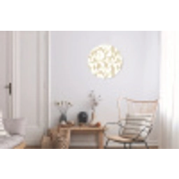 Modern - Abstract - Beige Wandcirkel aluminium klein 190 -woonkamer