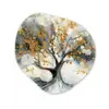 Boom - Modern - Abstract - Goud - Zwart - Wit Wandcirkel Organisch Forex 3mm klein -3d