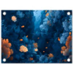 Koraalrif - Vissen - Oceaan - Blauw tuinposter los doek klein -3d