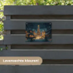 Kerstfeest - Dorp - Donker tuinposter los doek klein -sfeer3