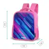 Neon - Strepen - Abstract - Blauw - Roze Kinderrugzak - Roze middel -productfoto_formaten