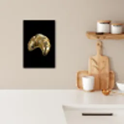 Croissant - Brood - Goud - Zwart KitchenYeah - Keuken - Canvas klein -sfeer1