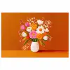 Vaas - Bloemen - Oranje poster papier klein -3d