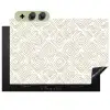 Abstract - Ruit - Beige Inductie beschemer met haakjes klein 777 -3d