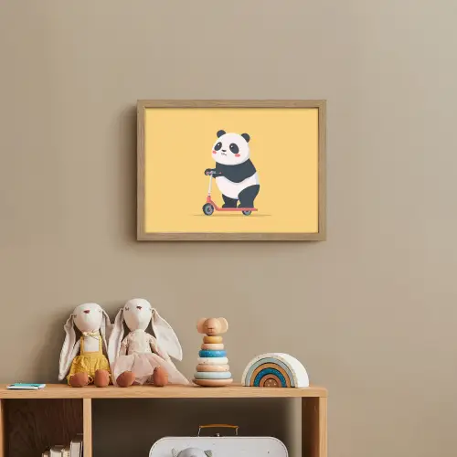 Panda - Step - Geel Light Box met batterij (Wandlamp kind) middel -sfeer2_kind
