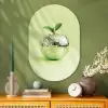 Groen - Disco - Decoratie - Appel Wandcirkel Ovaal Glas middel -sfeer2