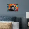 Aap - Gorilla - Graffiti - Dieren - Kleuren poster papier klein -sfeer2