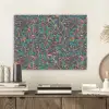 Spat - Abstract - Oranje - Groen PET vilt klein 837 -sfeer1