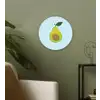 Avocado - Illustratie - Groene - Vrucht Wandcirkel kunststof plaat 5mm dik klein -sfeer3