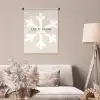 Kerst - Let it snow - Sneeuwvlok - Winter - Quotes Wandkleed katoen klein -sfeer4