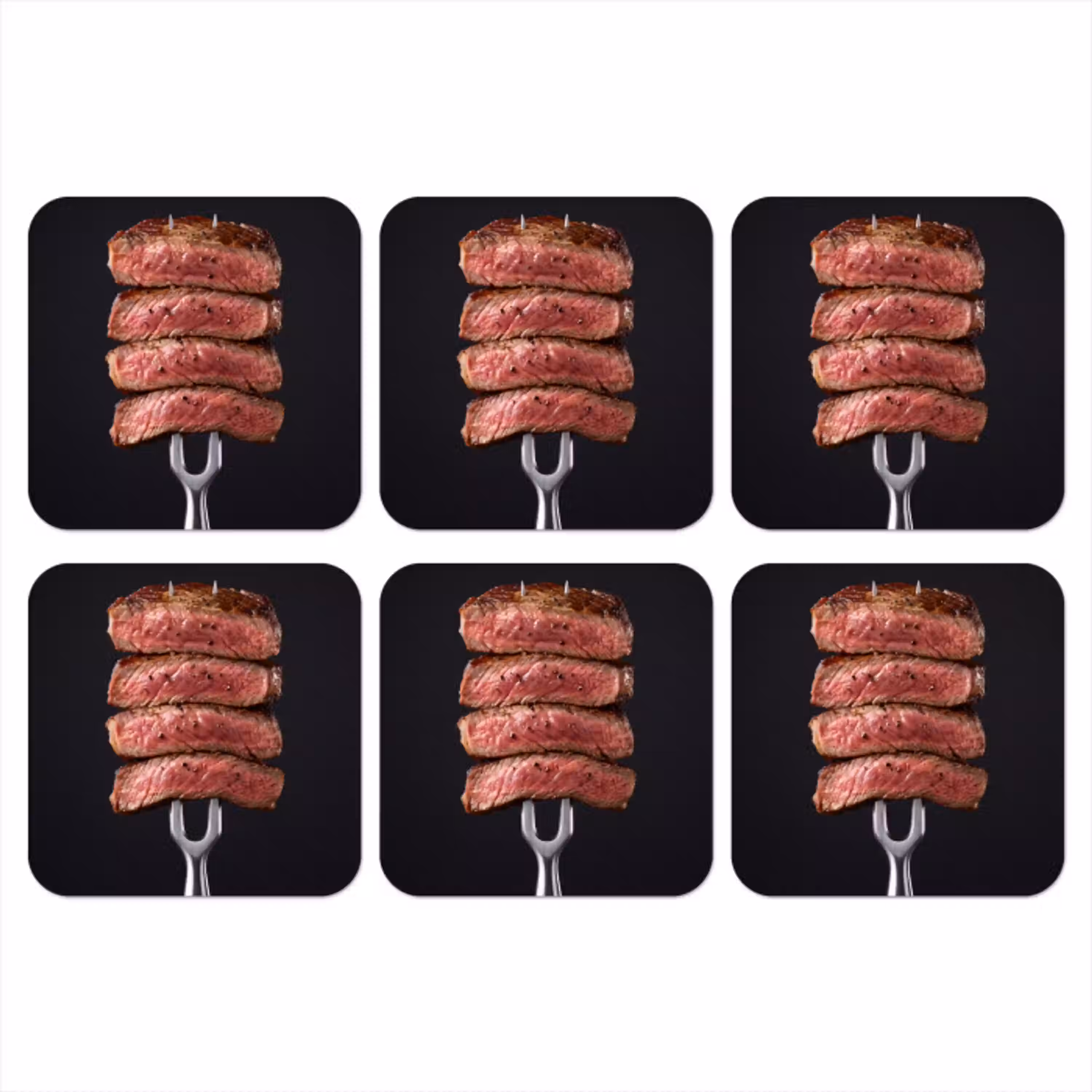 Eten - Rosé - Vork onderzetter kurk middel -3d