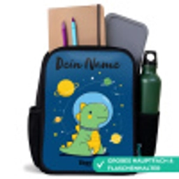 Dino - Planeet - Ster - Blauw Rugzak - Zwart middel -inhoud_DE