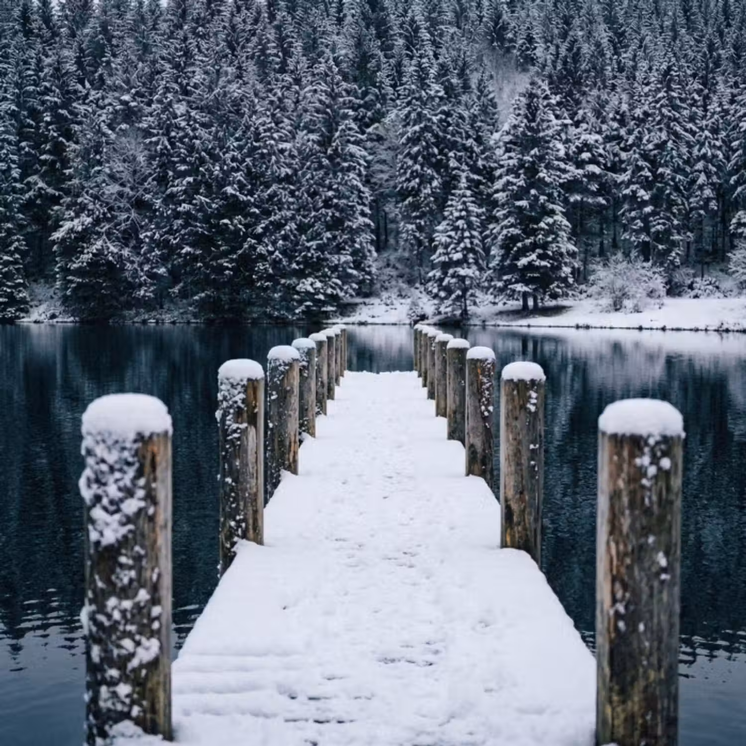 Behang - Steiger - Meer - Sneeuw - Bergen - Rustgevend