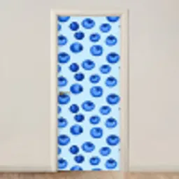 Bessen - Modern - Blauw deurposter klein 289 -3d_beige