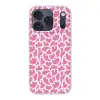 Hartjes - Print - Roze - Wit Telefoonhoesje iPhone 17 Pro klein -3d