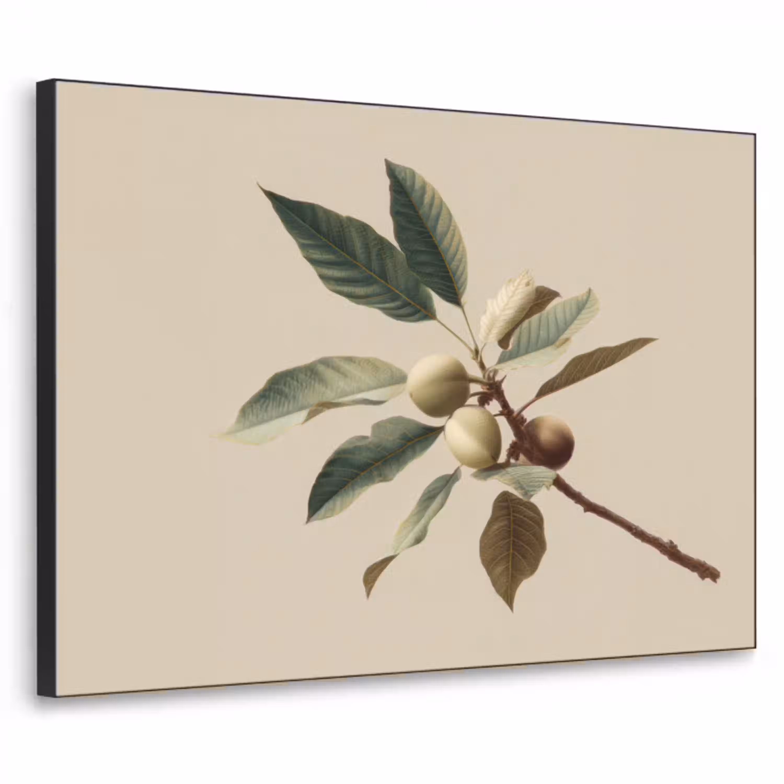 Tak - Groene Bladeren - Vruchten Textielframe - compleet frame klein -3d