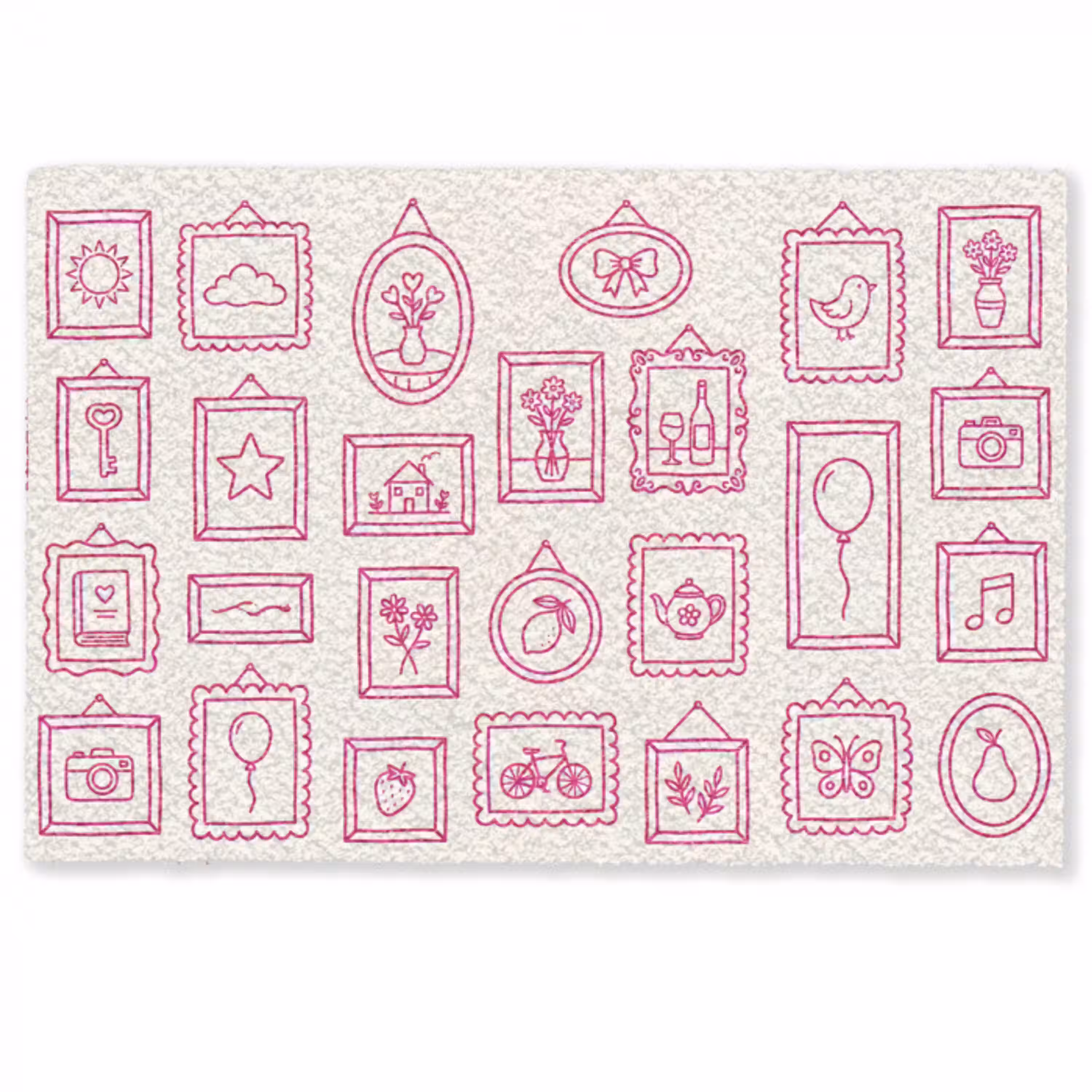Illustratie - Collectie - Kunst - Minimalistisch - Roze Deurmat klein -zkaufland3d