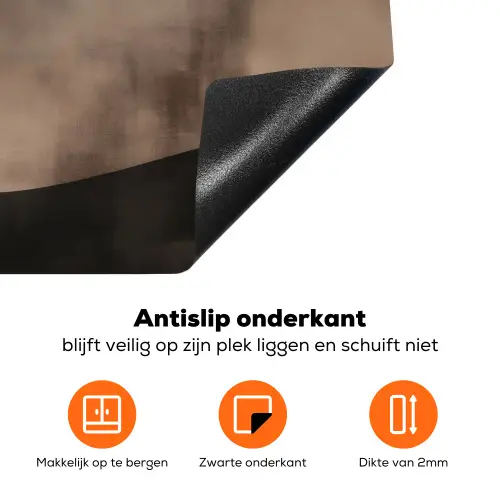 Abstract - Landschap - Golven - Crèmekleur Inductie beschermer vinyl 3mm klein -zzzzzzz-td-onderkant