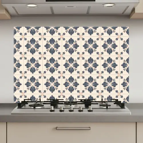 Bladvorm - Klassiek - Kleurrijk keuken achterwand spatscherm klein 900 -3d_website