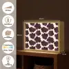 Bloemen - Aquarel - Paars Light Box met batterij (Wandlamp) middel 907 -USP_websiteoverzichtNL