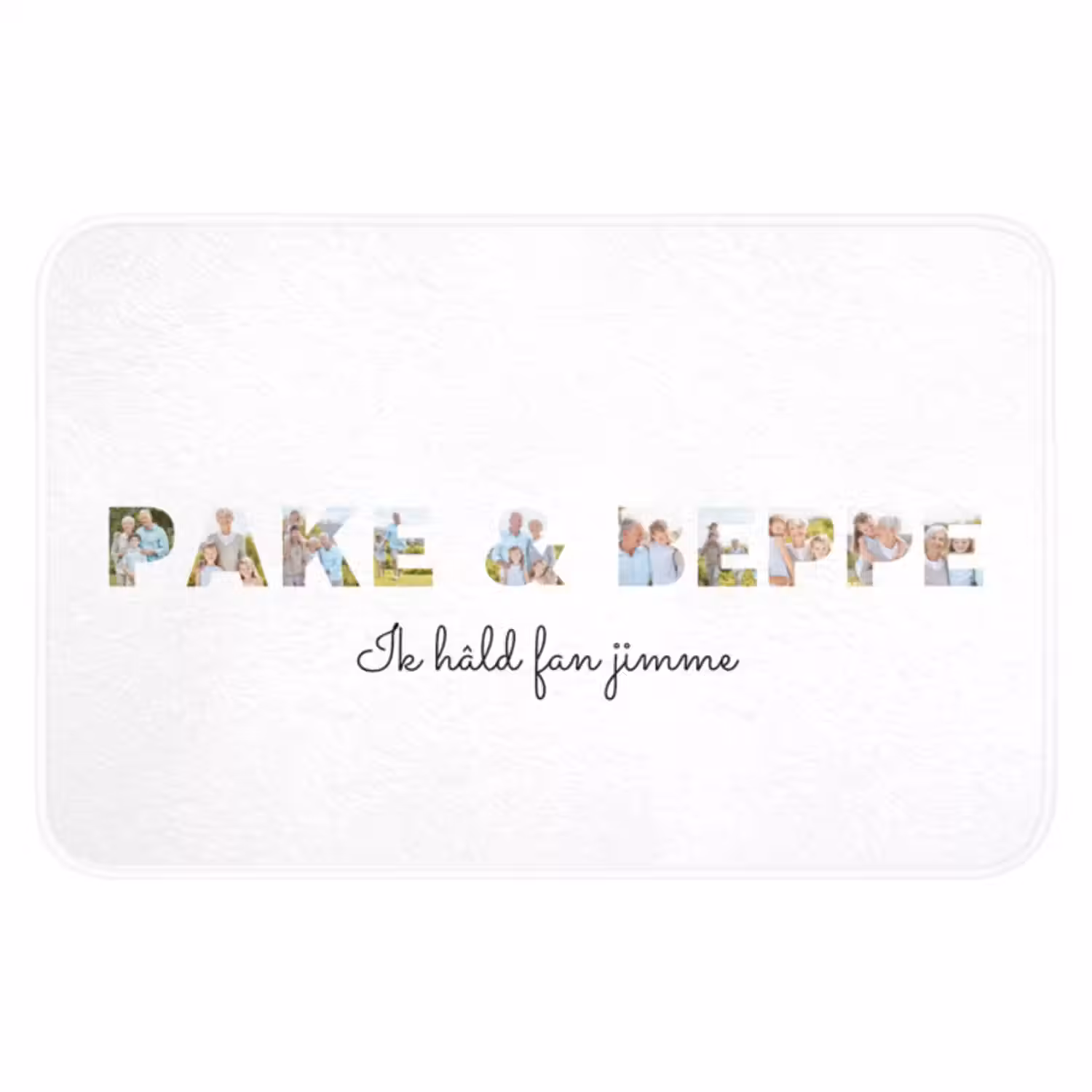 Gepersonaliseerde badmat - Pake & Beppe - Lettercollage