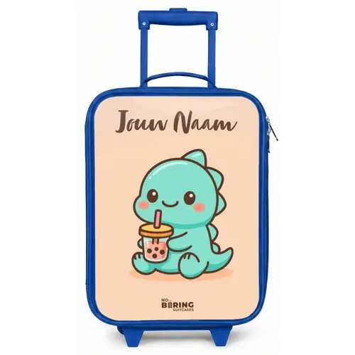 Kawai - Dino - Bubbletea Kinderkoffer - Blauw klein -zz3dotto