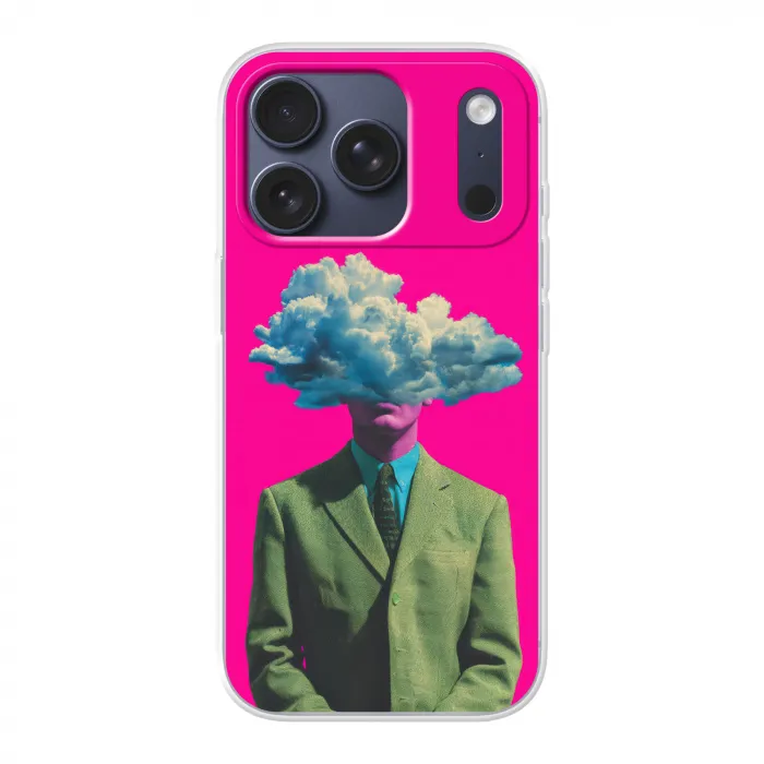 Man - Pak - Wolk - Roze Telefoonhoesje iPhone 17 Pro klein -3d
