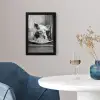 Varken - Schattig - Spaghetti - Zwart wit - Dier fotolijst zwart zonder passe partout klein -sfeer4