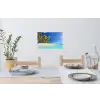 Strand - Zee - Palmboom - Zon - Zomer Muursticker klein -eettafel