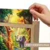 Giraf - Olifant - Bloemen - Jungle Light Box met kabel (Kinderlampje) klein -USP_websiteprintNL