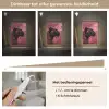 Luipaard - Bloemen - Roze Light Box met kabel (Tafellamp) klein -USP_dimbaarNL
