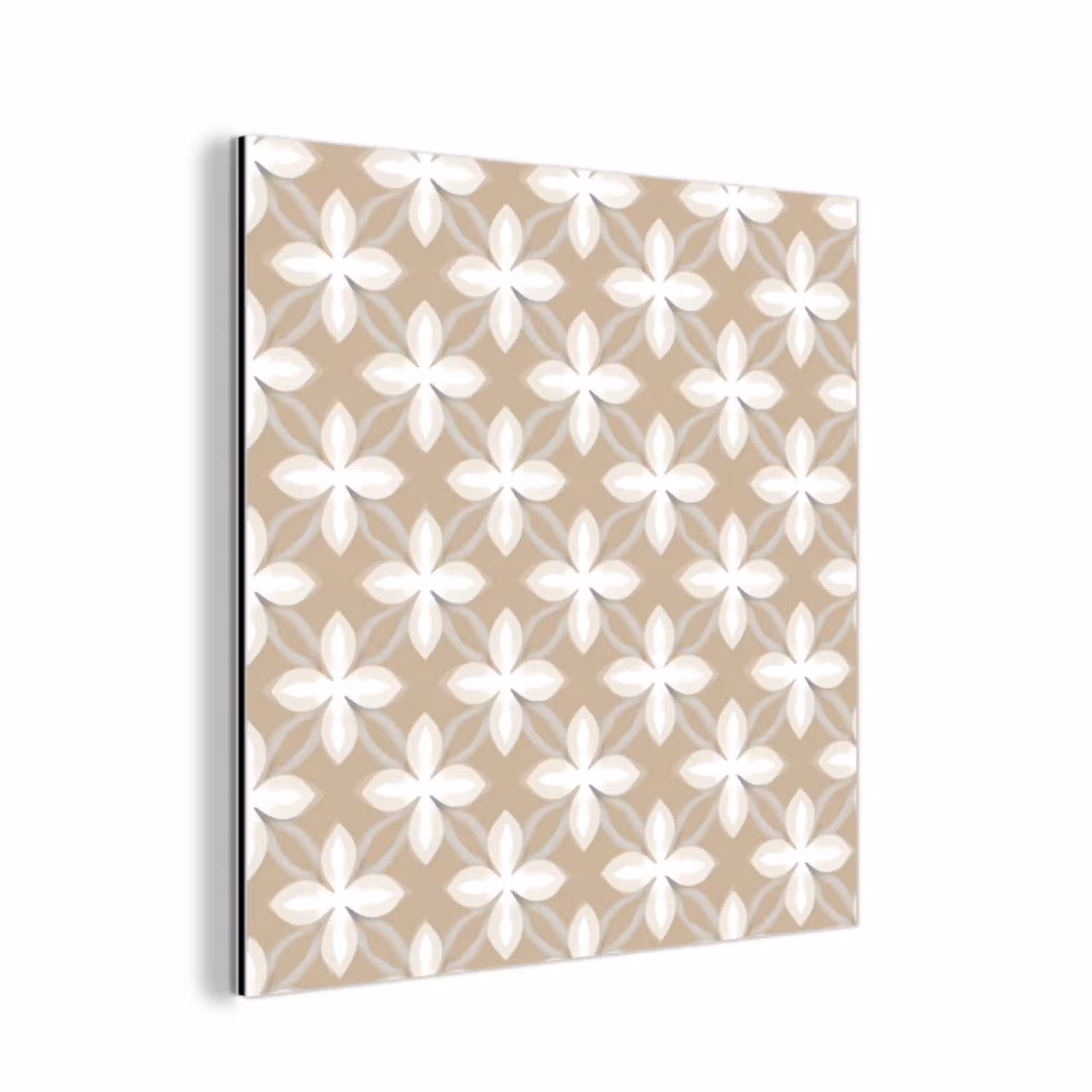 Patroon - Symmetrisch - Beige aluminium wit klein 46 -3d