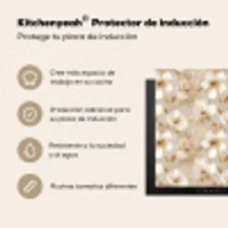 Bloemen - artistiek - Goud Inductie beschermer vinyl 3mm middel 274 -zzsfeer2_SP