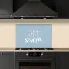 Sneeuw - Winter - Blauw - Let it snow keuken achterwand spatscherm klein -sfeer1