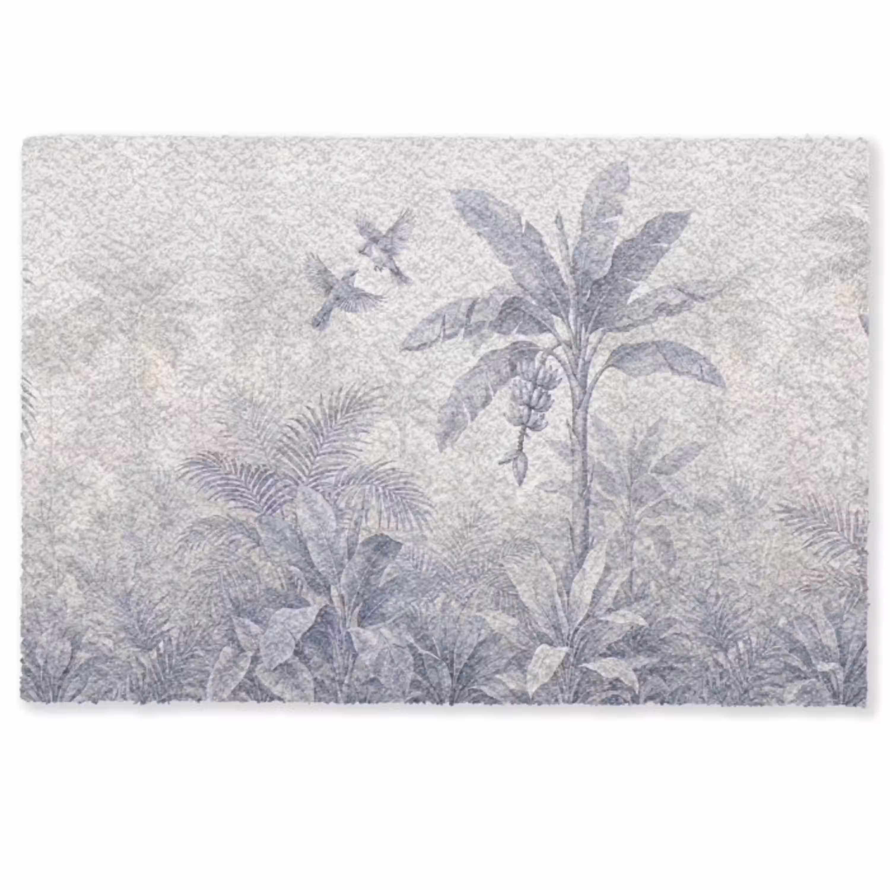 Natuur - Vogel - Jungle - Illustratie - Blauw Deurmat klein -zkaufland3d