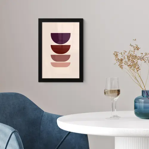 Harmonieus - Symmetrisch - Rood fotolijst zwart zonder passe partout klein -sfeer4