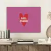 Girl power - Hart - Roze - Rood PET vilt klein -sfeer1