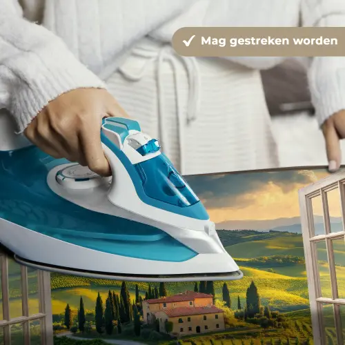 Doorkijk - Toscane - Uitzicht - Landschap - Zomer Wandkleed katoen klein -sfeer9