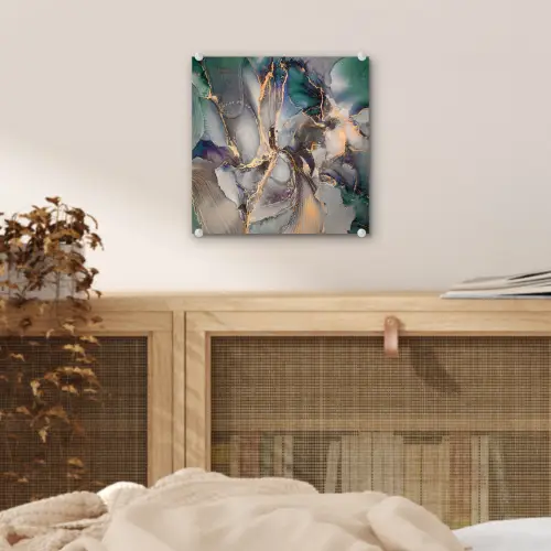 Goud - Blauw - Marmer plexiglas 5mm klein -sfeer4