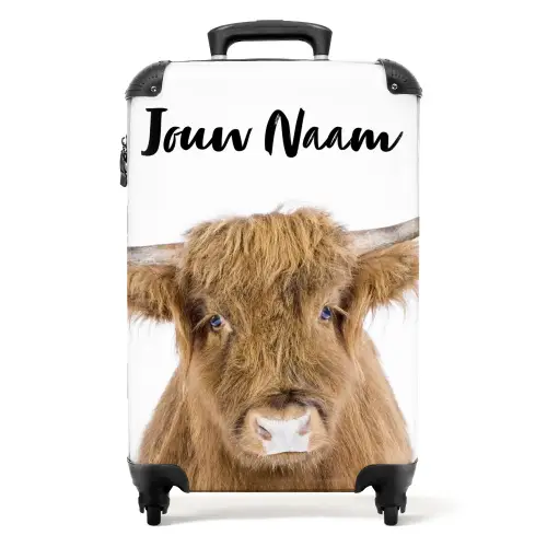 Halbe Hooglander NBS - Handbagage koffer - Kinderen Unisex middel -productfoto_recht