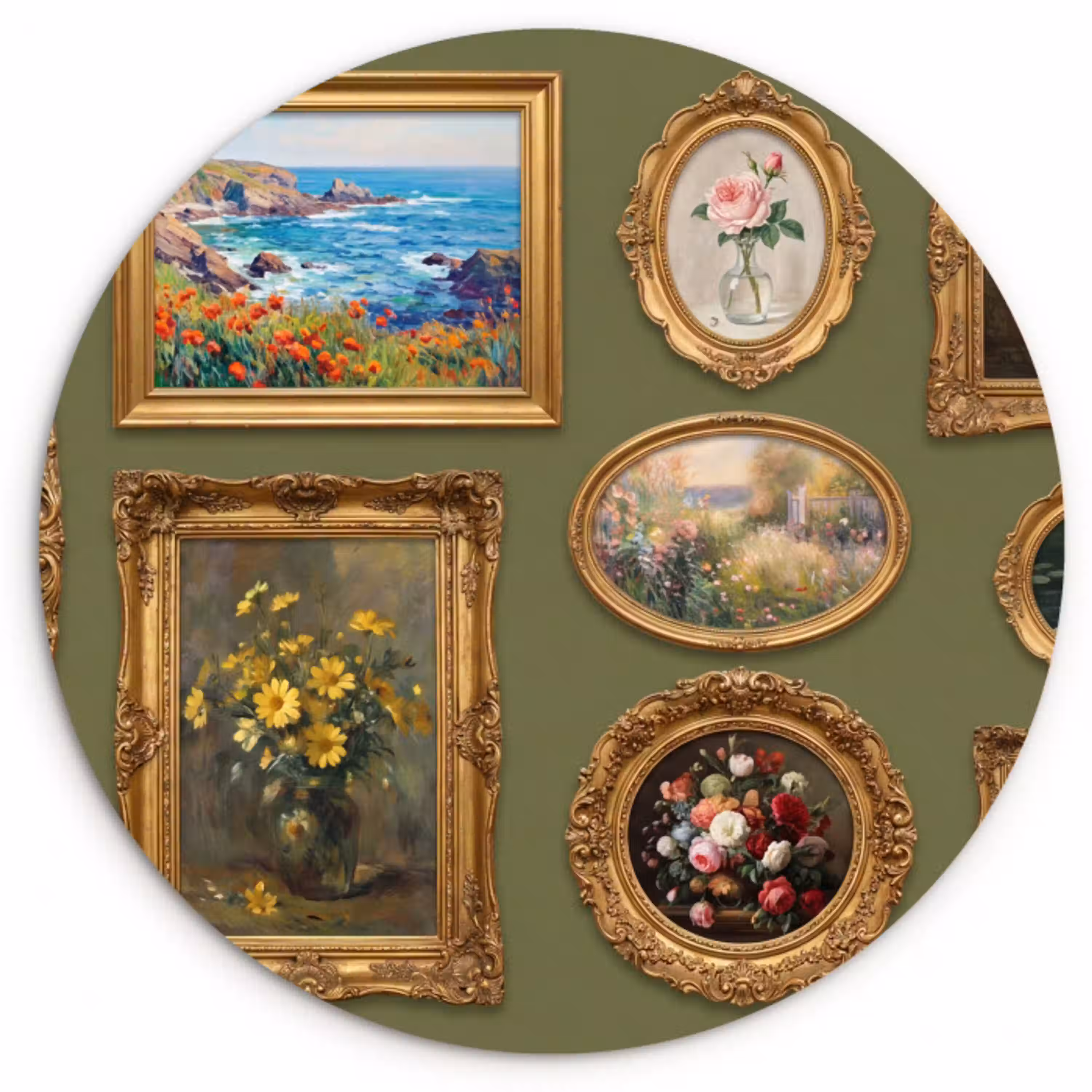 Hert - Bos - Natuur - Klassiek - Dieren Wandcirkel kunststof plaat 5mm dik klein -3d