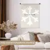 Kerst - Let it snow - Sneeuwvlok - Winter - Quotes Wandkleed katoen klein -sfeer1