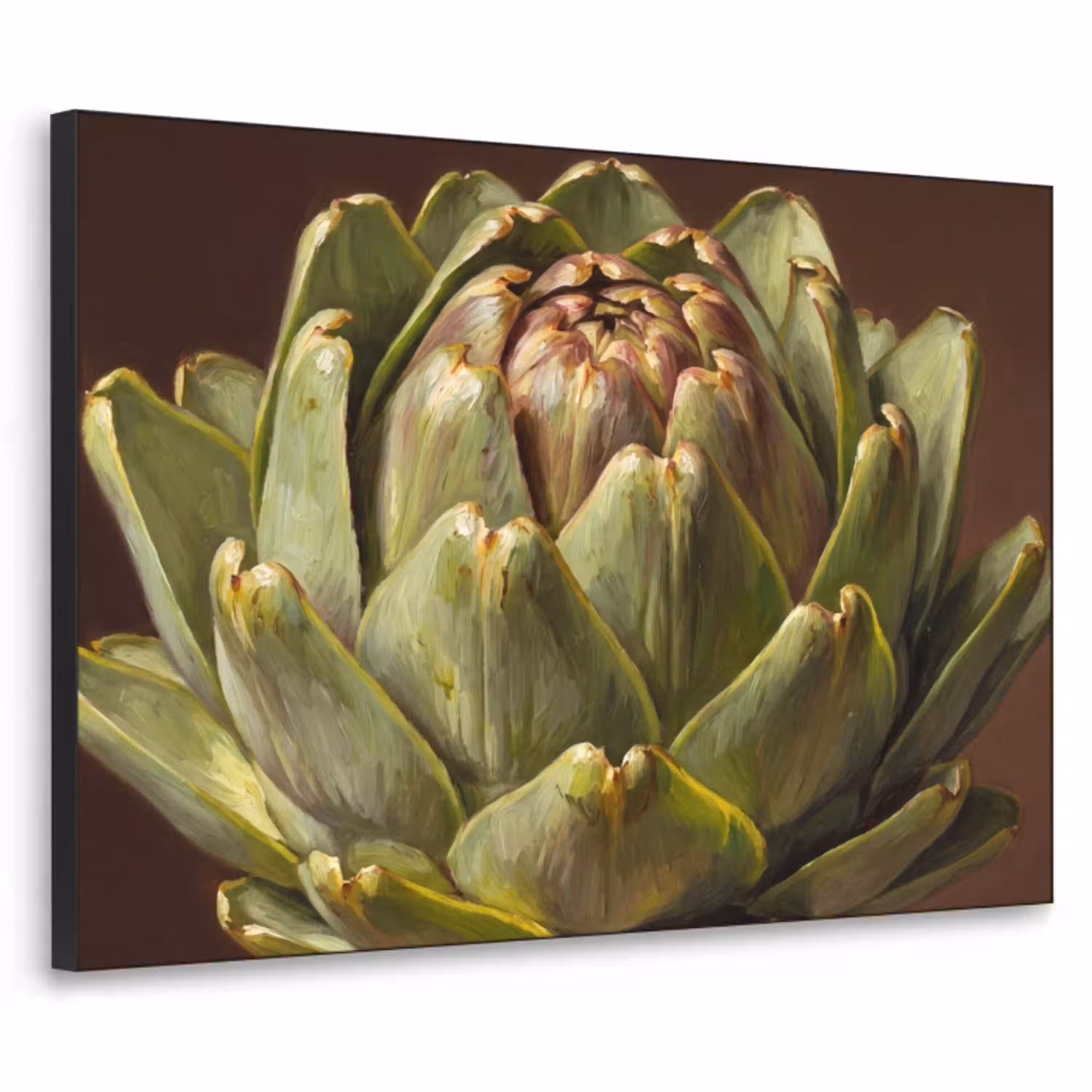 Groente - Artisjok - Groen Textielframe zwart klein -3d