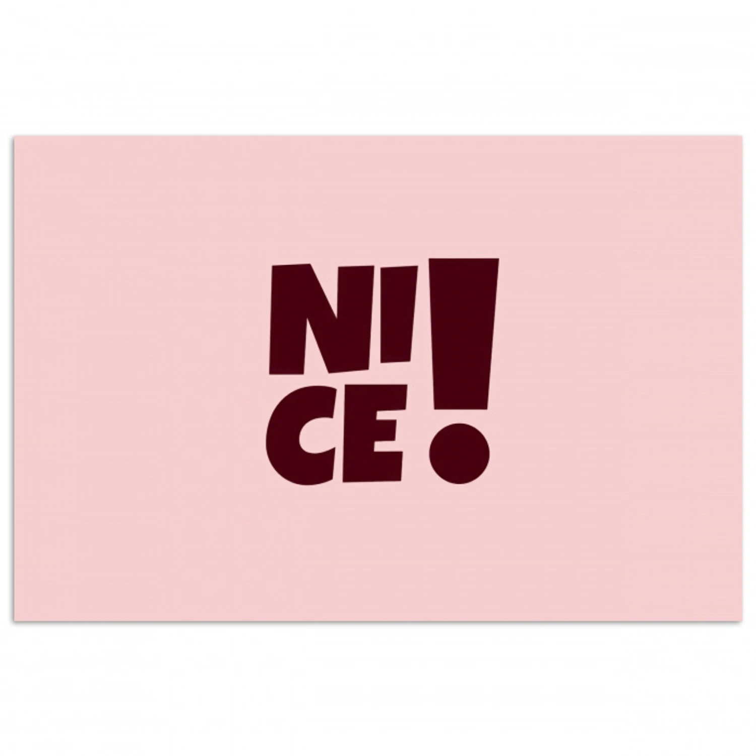 Nice - Uitroepteken - Roze poster papier klein -3d