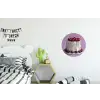 Taart - Kersen - Juwelen - Rood Wandcirkel aluminium klein -kinderkamer